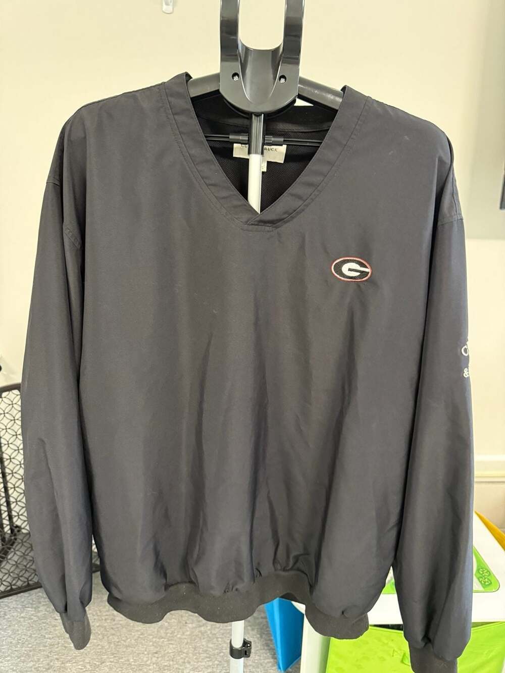 Cutter & Buck Georgia Bulldogs Pullover Windbreaker Size XL Black